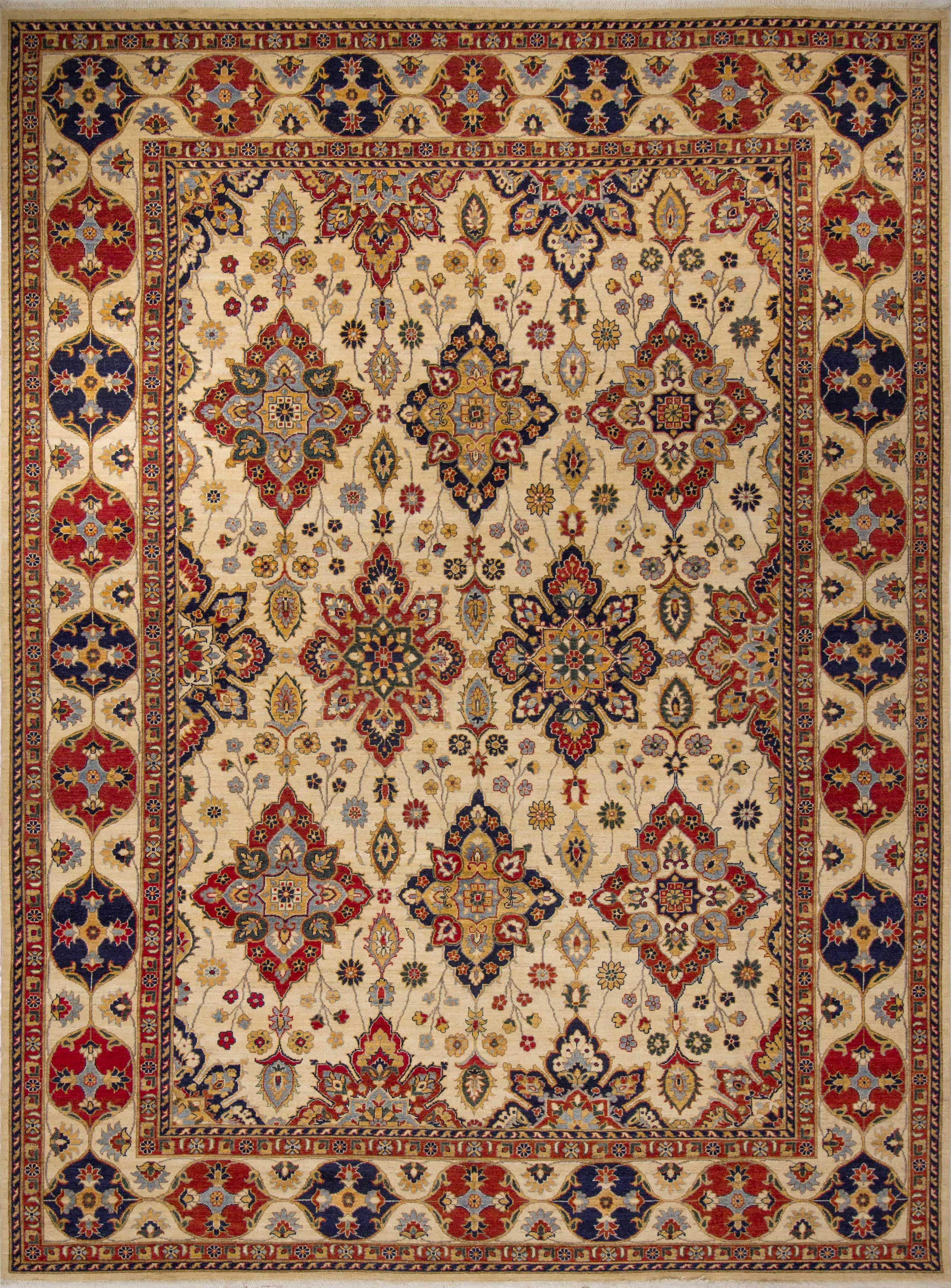 Aria Cam Ivory/Blue Rug, 10'1" x 13'5"