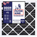 Filter King 14x25x1 Air Filter | 4-PACK | Carbon MERV 8 HVAC Pleated A/C Furnace Filters | MADE IN USizeA | Actual Sizeize: 13.5 x 24.5 x .75"