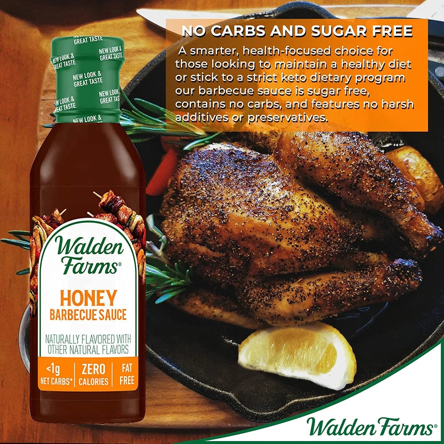 Walden Farms Calorie Free Barbecue Sizeauce Honey 12 fl oz Pack of 4