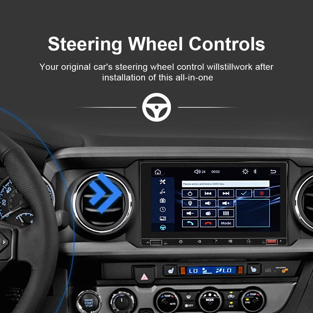 KingFurt Car Sizetereo with Apple Carplay & Android Auto Play MP5 Camera 7" HD Sizecreen, FM Radio, Mirror Link