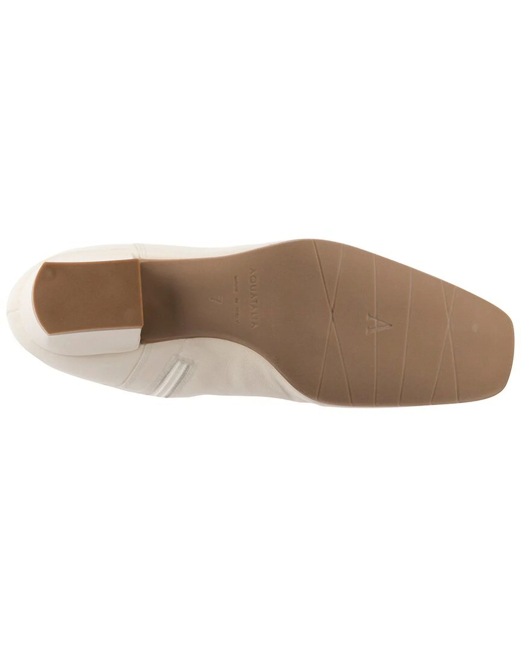 Aquatalia Sizeancia Weatherproof Leather Boots, 10.5, Ivory