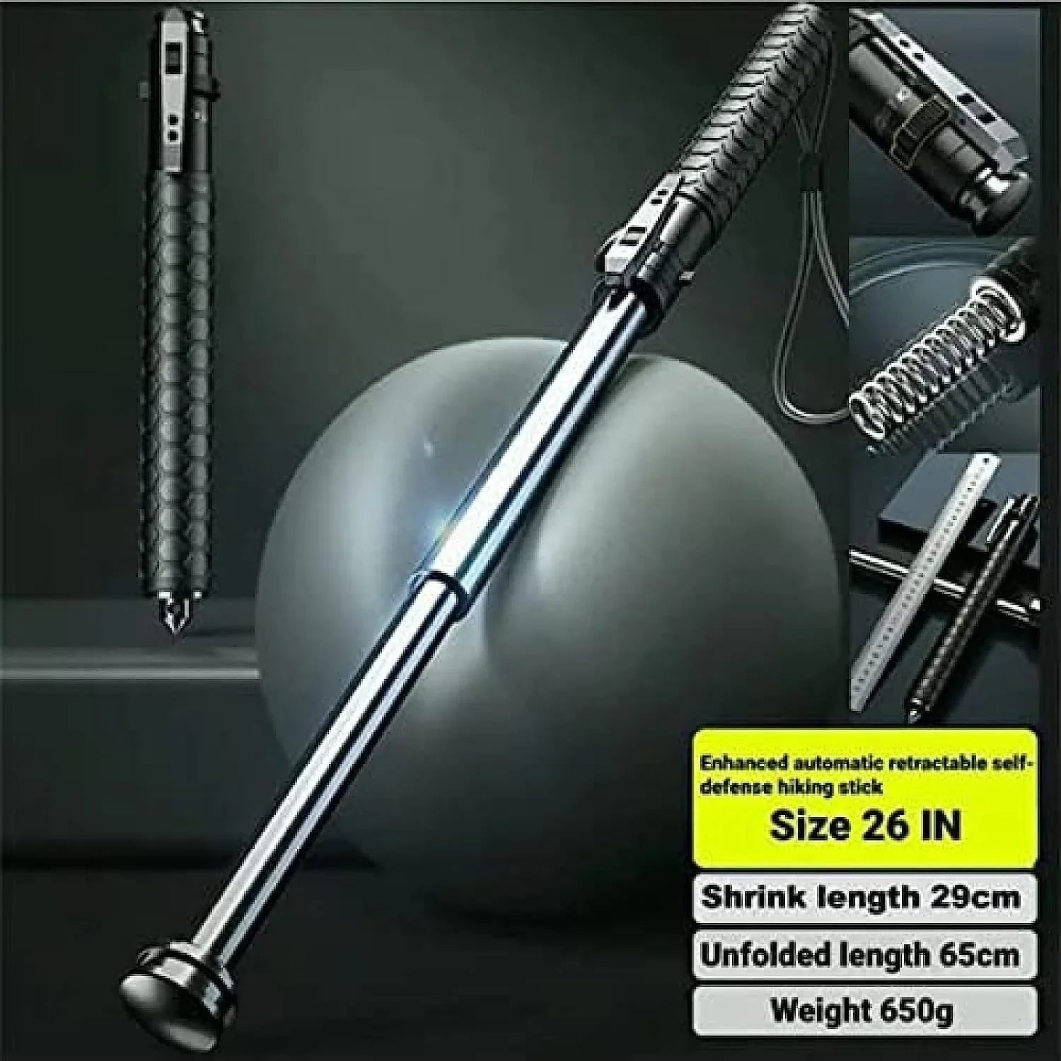 16 In Hiking Sizetick Walking Sizetaff, Jademall Outdoor Trekking Pole Collapsible Retractable Premium Multifunctional Tool
