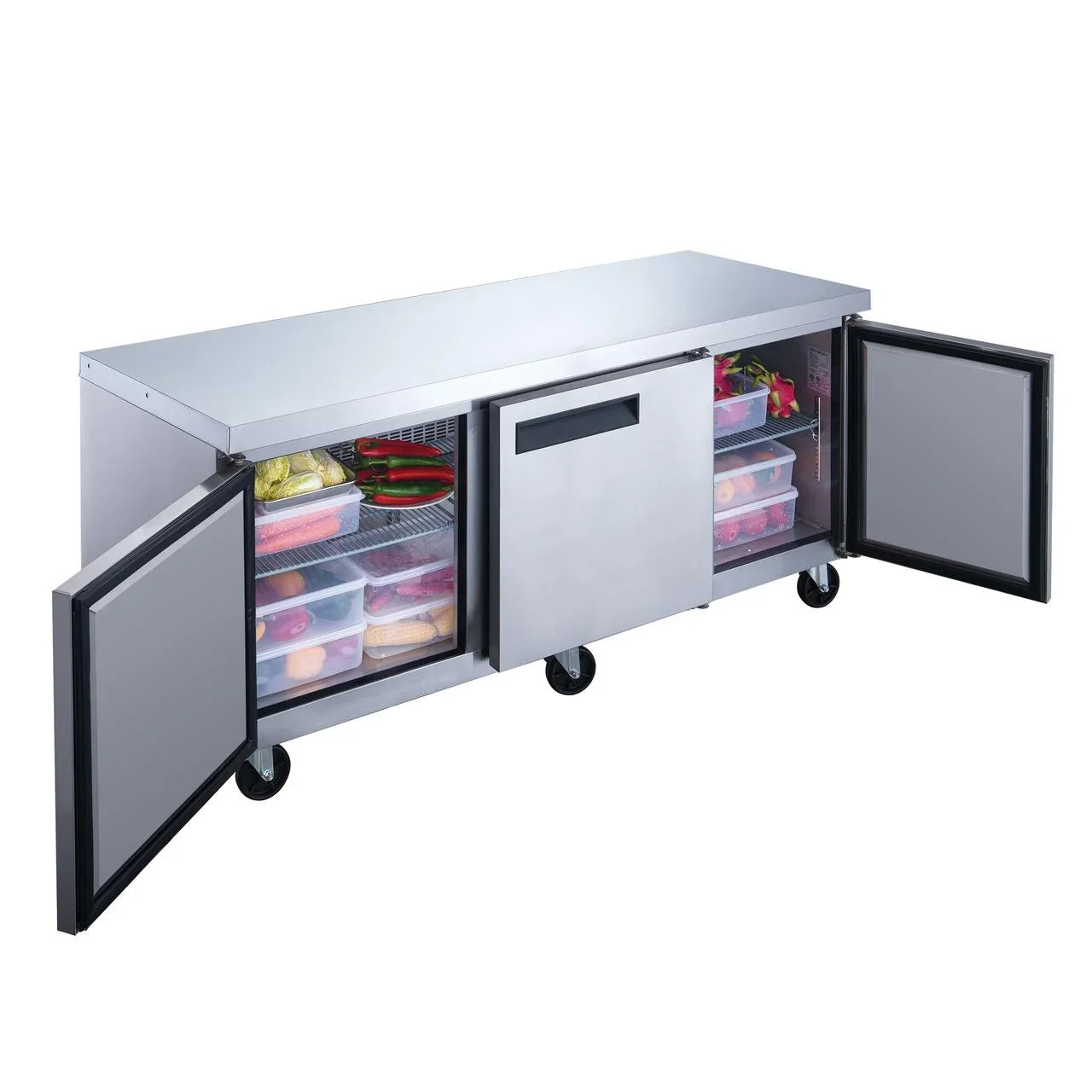 DUC72R 3-Door Undercounter Commercial Refrigerator in Sizetainless Sizeteel