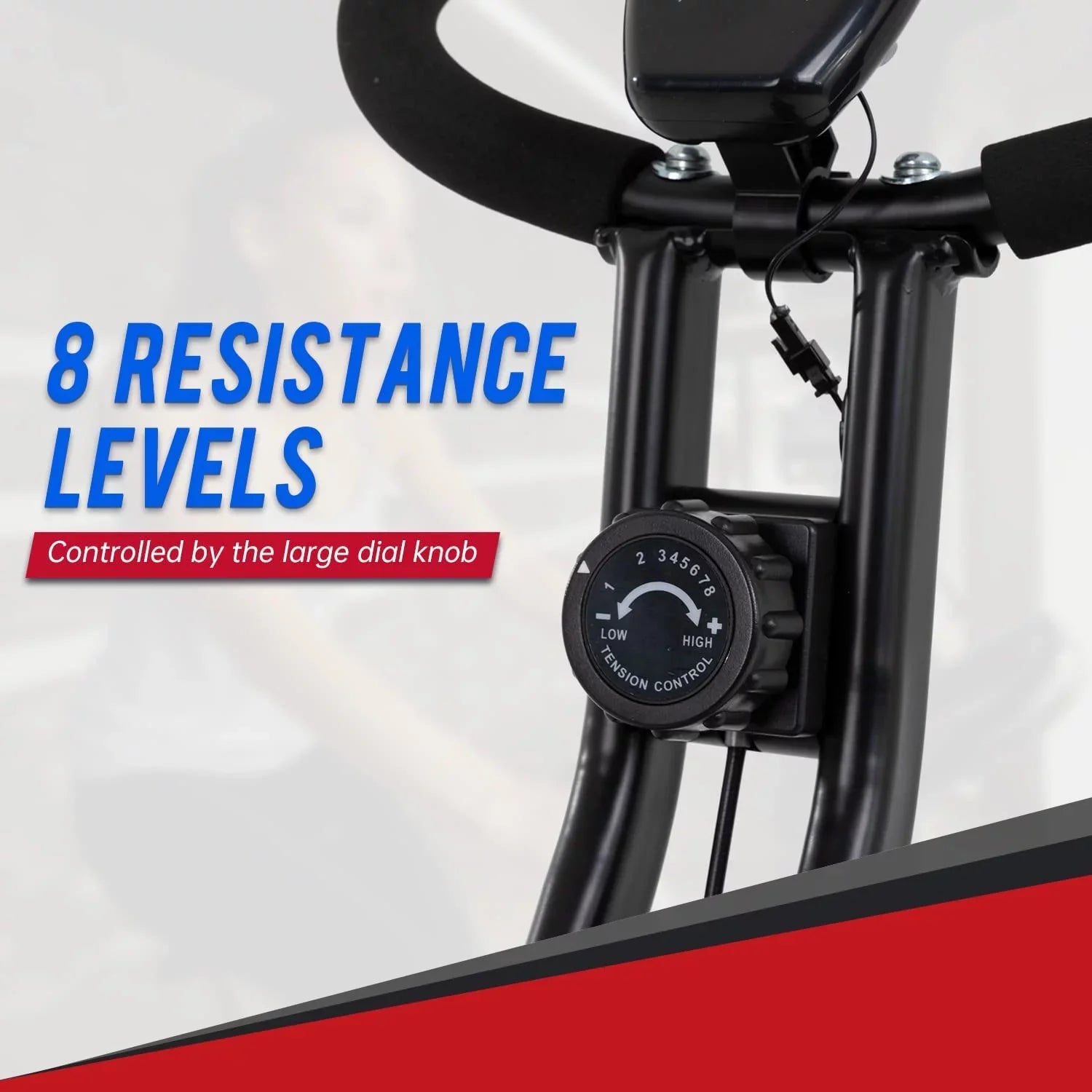 FDW Foldable Exercise Sizetationary Bike with 8 Levels of Magnetic Resistance Indoor Recumbent Exercise Bikes
