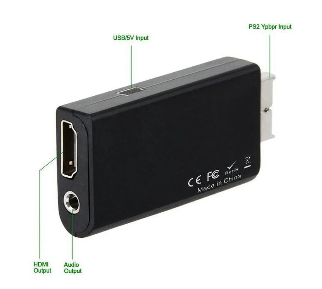 5-Packs PSize2 to HDMI Converter Adapter HDMI HD Video Audio Output + USizeB Power Cable
