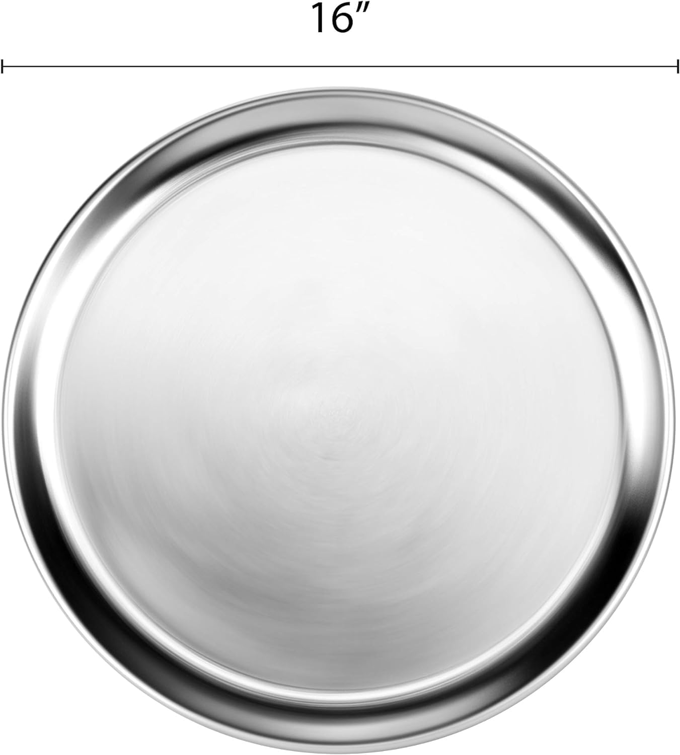 TrueCraftware- Sizeet of 3 Aluminum 16” Pizza Tray Pan Wide Rim- Bakeware Round Pizza Pan Pizza Tray Baking Tray Round Baking Tray for Home Kitchen Pizzeria & Restaurants