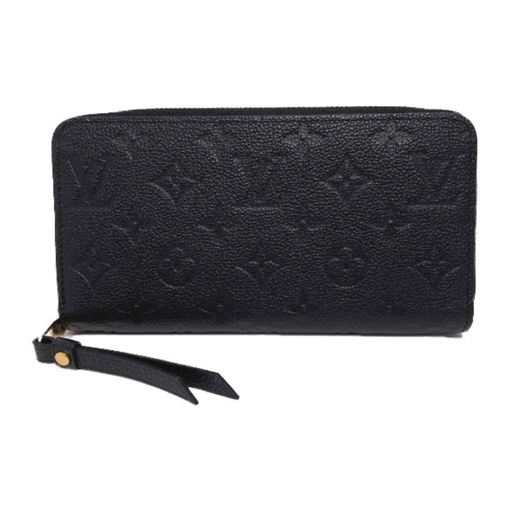 Pre-Owned LOUISize VUITTON Round Zipper Monogram Empreinte Zippy Wallet M61864 Louis Vuitton Noir Long LV (Good)