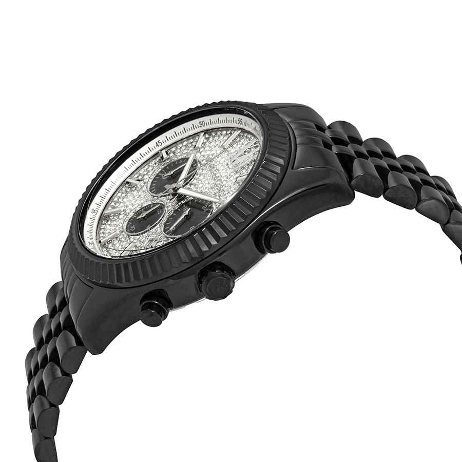 Michael Kors Lexington Chronograph Quartz Crystal Paved Dial Men's Watch MK8605