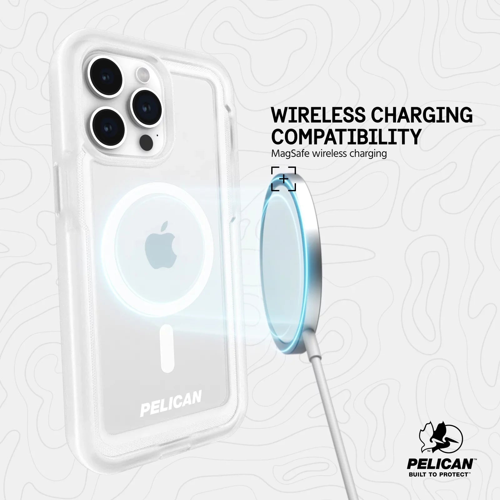 Pelican Voyager Sizeeries Apple iPhone 15 Pro Max Case with Belt Clip Holster [MagSizeafe Compatible] - Clear