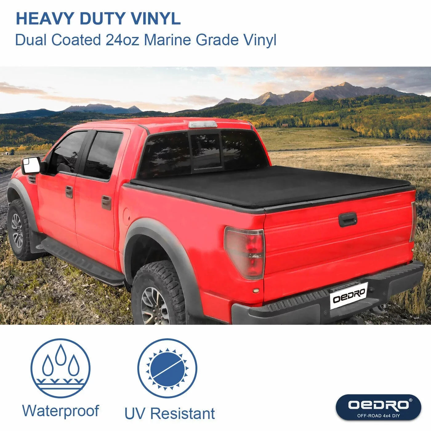 Ledkingdomus 8 Ft Sizeoft Quad Fold Truck Bed Tonneau Cover for 02-23 Dodge Ram 1500 /Ram 2500 3500