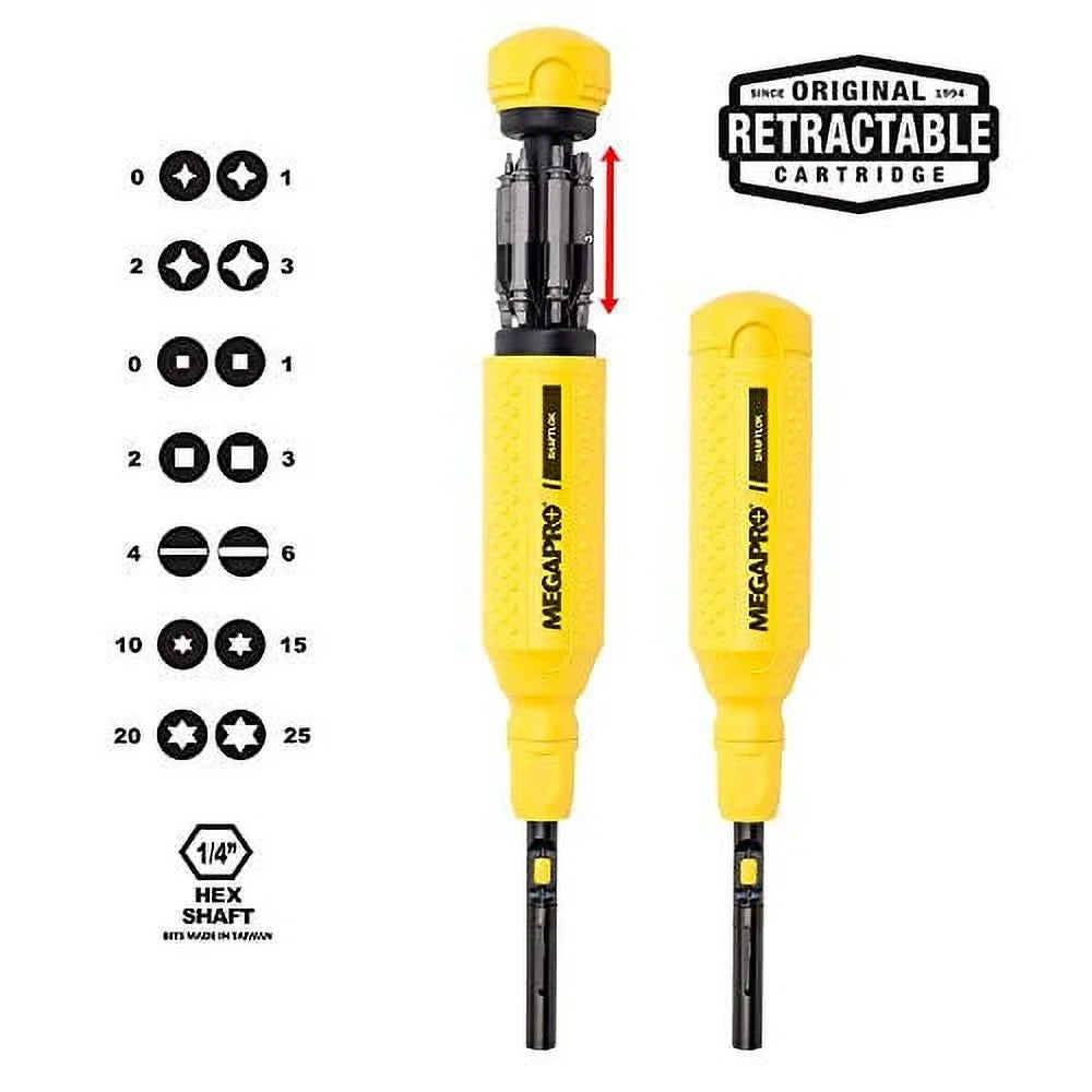 MegaPro 151SizeL44 15-In-1 SizehaftLok Driver in Yellow
