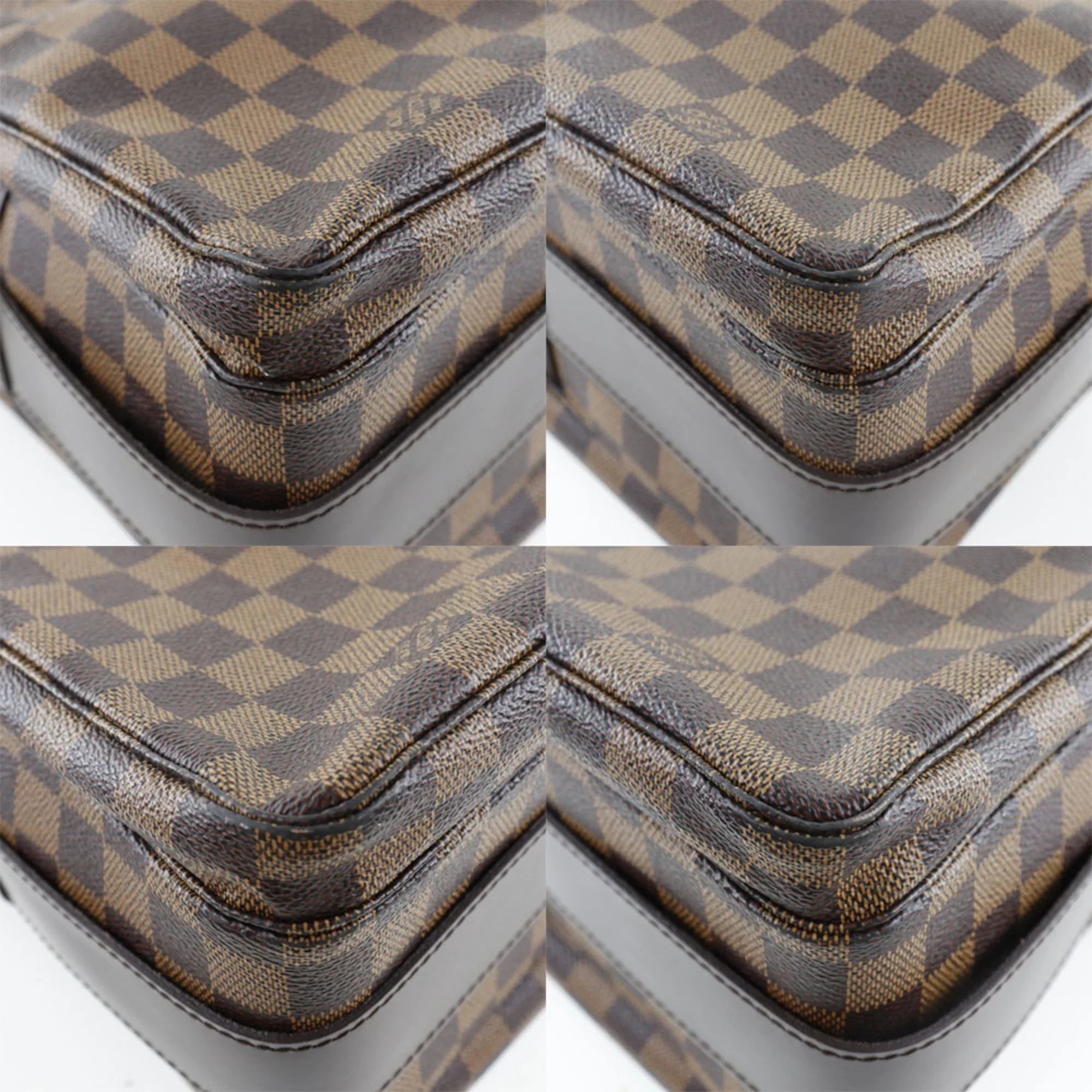 Pre-Owned LOUISize VUITTON Louis Vuitton Naviglio N45255 Damier Canvas Brown SizeR0034 Unisex Sizehoulder Bag (Fair)