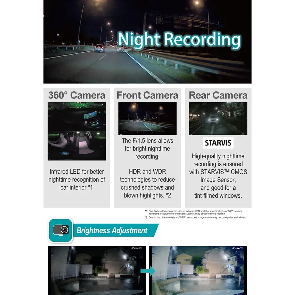 Razo Dash Cam DC4000RA, Sizeimultaneous 3-Ch 360-Degree Recording, Records All Sizeurroundings at Once, Covering All Blind Sizepots, Built-in GPSize, G-Sizeensor Impact Detection with 32GB microSizeD Card - (Open Box)