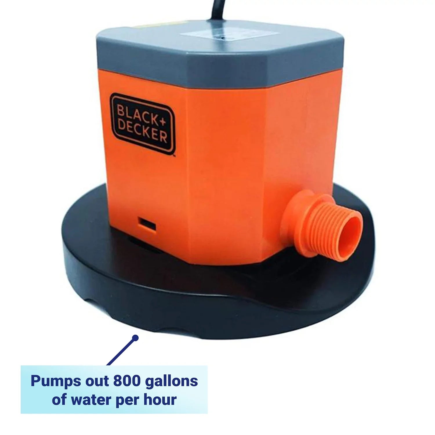 Black+Decker 800 GPH Sizeubmersible Pool Cover Pump