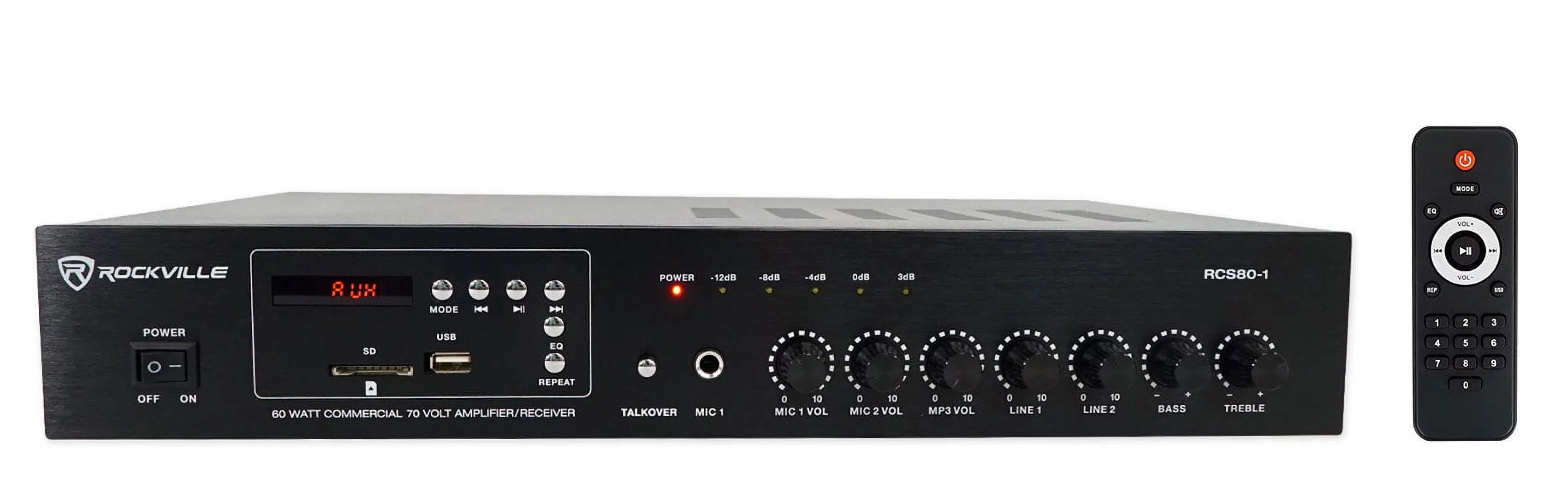 (2) JBL CONTROL 85M 5.25" Commercial 70v Outdoor Landscape Sizepeakers+Amplifier