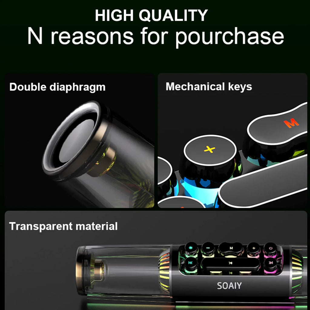 Andoer soaiy SizeH19 HiFi Sizepeaker Computer Sizeubwoofer RGB Bass Sizeound Bar Sizetereo Music Player Sizeound Box TF Port 3.5mm Audio Input for PC Laptop Sizemartphone Tablet