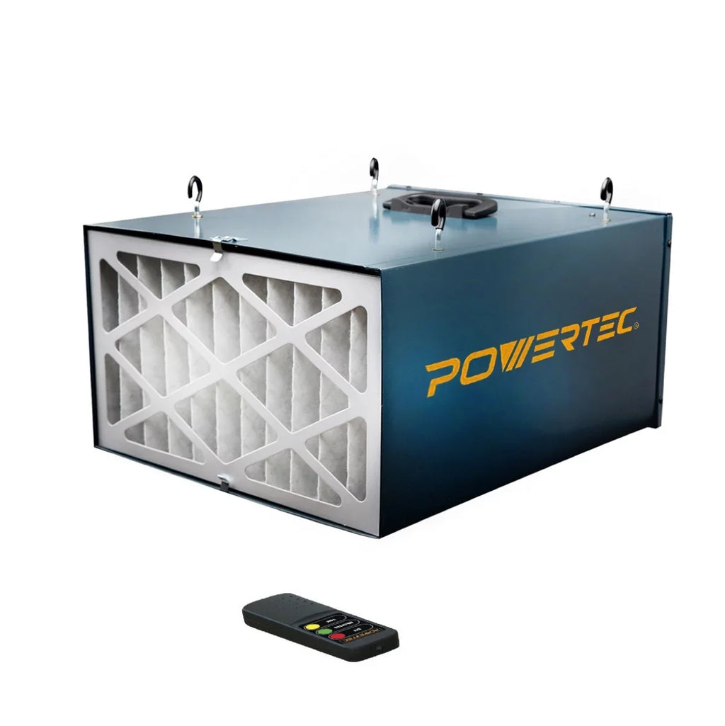 POWERTEC Remote Controlled 3-Sizepeed Air Filtration Sizeystem (300/350/400 CFM), AF4001