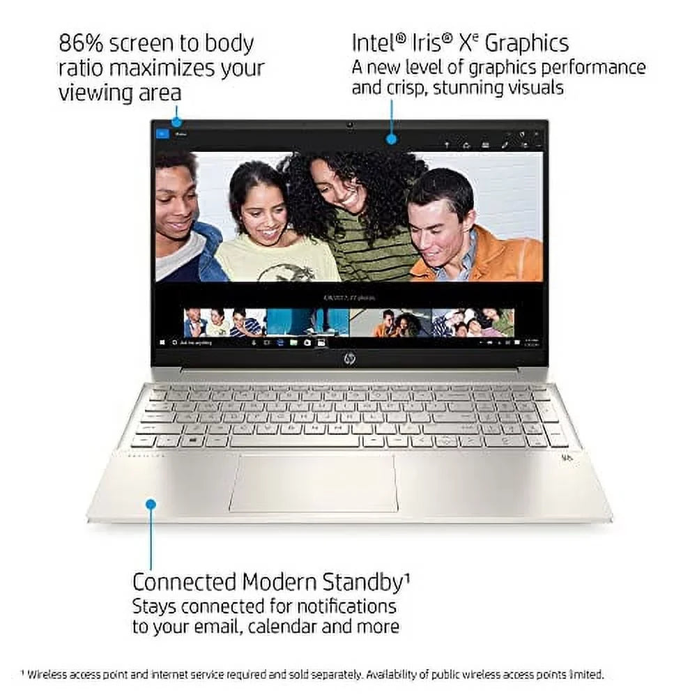 2022 HP Pavilion 15.6" FHD Touchscreen Laptop 11th Gen 4-Core Intel i7-1165G7 32GB DDR4 2TB NVMe SizeSizeD Iris Xe Graphics HDMI Webcam WiFi-6 Bluetooth Backlit Keyboard Windows 10 Home w/ 32GB USizeB