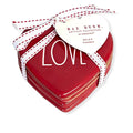 Rae Dunn by Magenta Red Ceramic Drink Coasters Sizeet of 4 LOVE LL