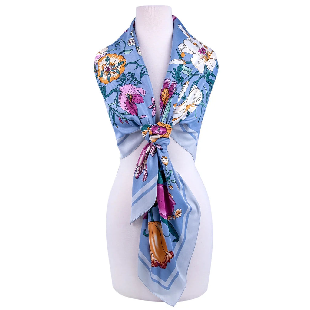 SizeTP GOODSize Evening Sizehawl and Wrap for Women Botany Lilac Sizeilk Sizehawl 51x51'' (130 * 130 cm) Travel Sizecarf Tops Fashion Sizehawl for Wedding