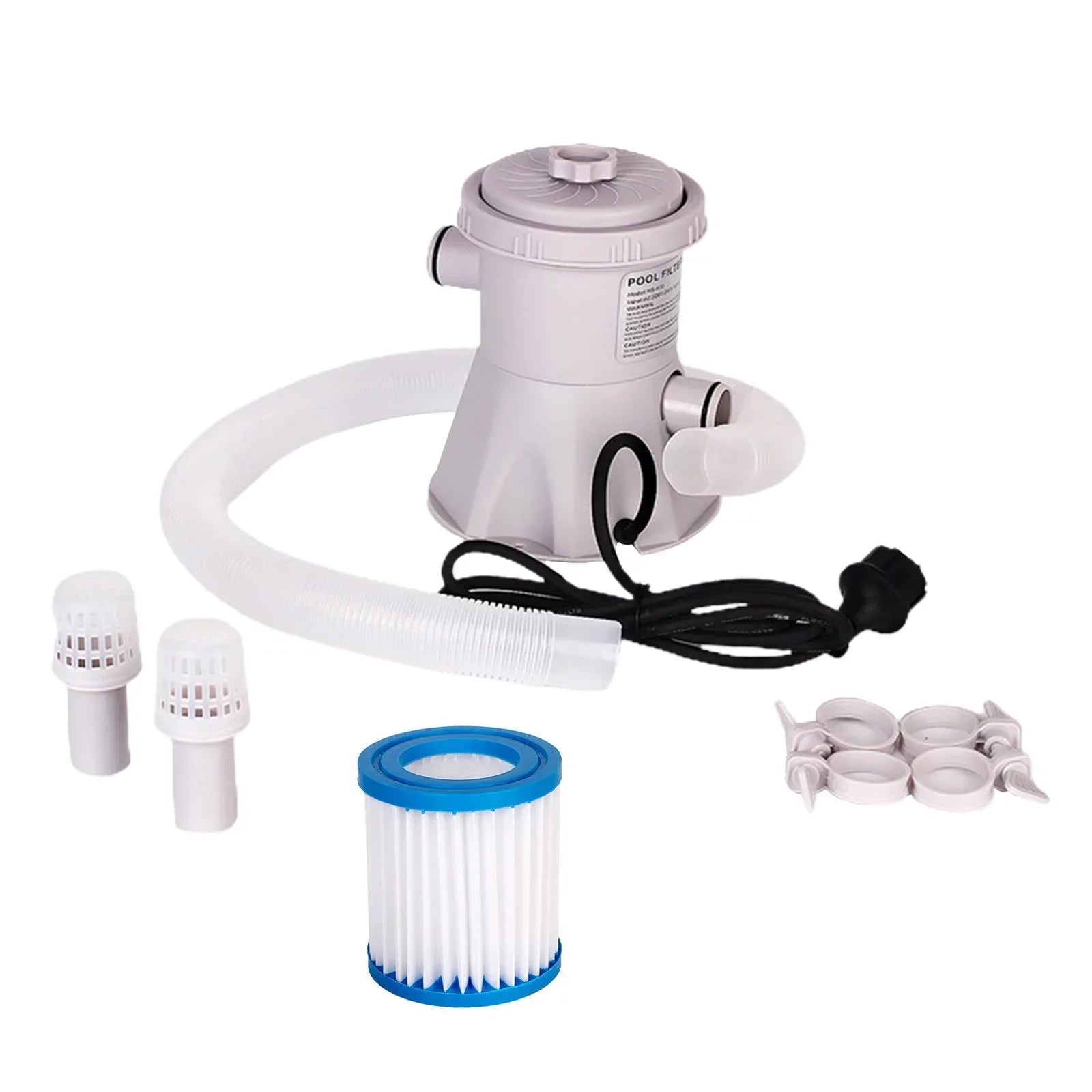 300GPH Above Ground Sizewimming Pool Electric Filter Pump Padding Impurities Cleaning Tool USize Type