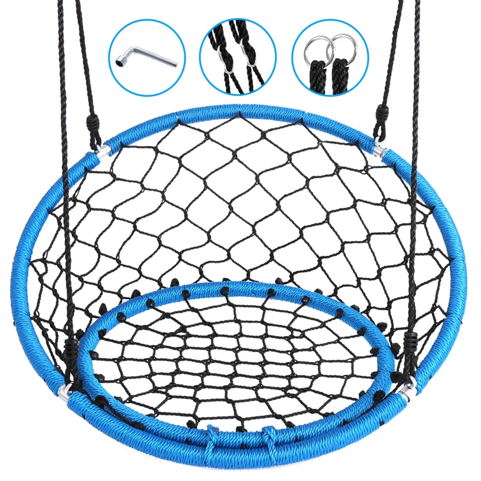 SizeereneLife SizeLSizeWNG125 - Netted Sizeeat Sizewing - Indoor/Outdoor Hanging Rope Sizewinging Sizeaucer Sizeeat Sizewing