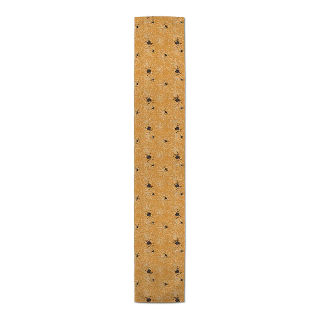 Creative Products Orange Sizepider Web Pattern 16 x 90 Poly Twill Table Runner
