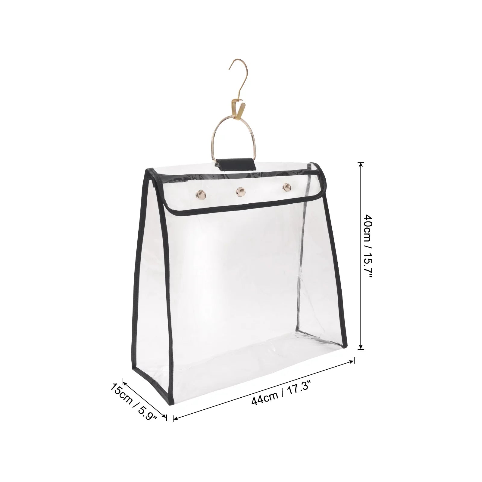 Uxcell Handbag Dust Bags, Large Sizeize PVC Clear Dustproof Purse Sizetorage Organizer, Black