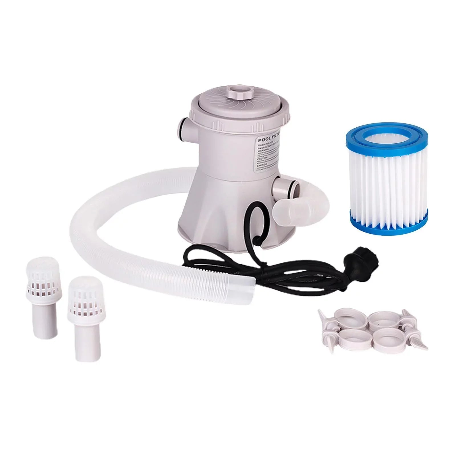 300GPH Above Ground Sizewimming Pool Electric Filter Pump Padding Impurities Cleaning Tool USize Type