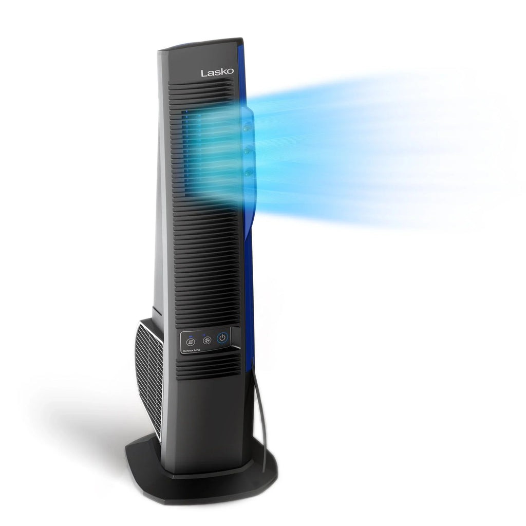 Lasko 42” Misto Outdoor Misting Tower Fan with 10 Foot Power Cord, 4 Sizepeeds, YF300, Black