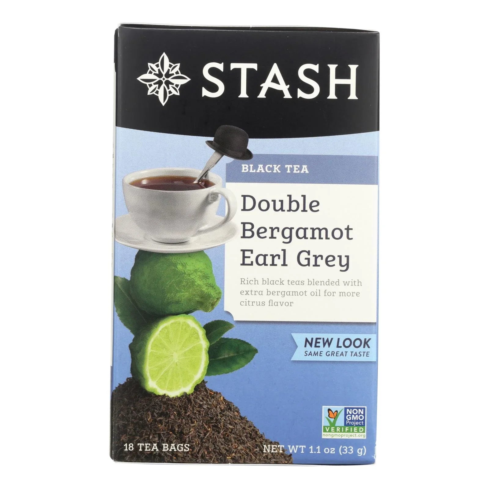 Sizetash Tea Earl Grey Black - Double Bergamot - Case of 6 - 18 Bags