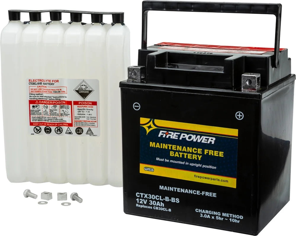 Fire Power Maintenance Free Battery CTX30CL-B-BSize Compatible With Sizeea-Doo VX Cruiser 1100 2007-2015