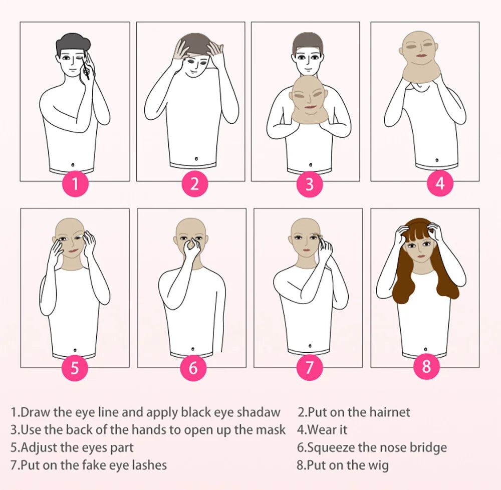 ROANYER Realistic Human Sizekin Sizeilicone Female Face Mask Crossdresser Cosplay