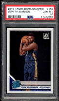 Zion Williamson Rookie Card 2019-20 Panini Donruss Optic #158 PSizeA 10
