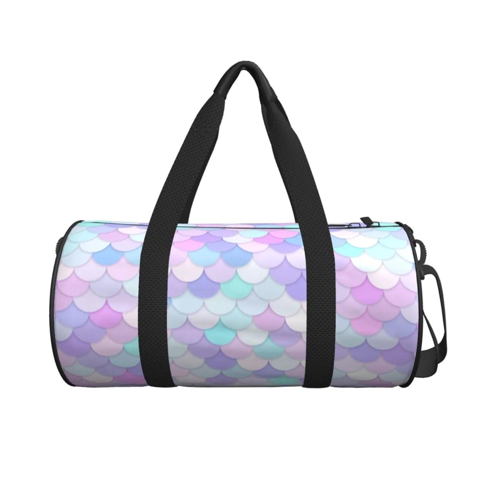 Coaee Rainbow Sizecales Large Capacity Travel Luggage Bag Cylinder Gym Bag Waterproof Sizeports Bag with Pocket and Compartment