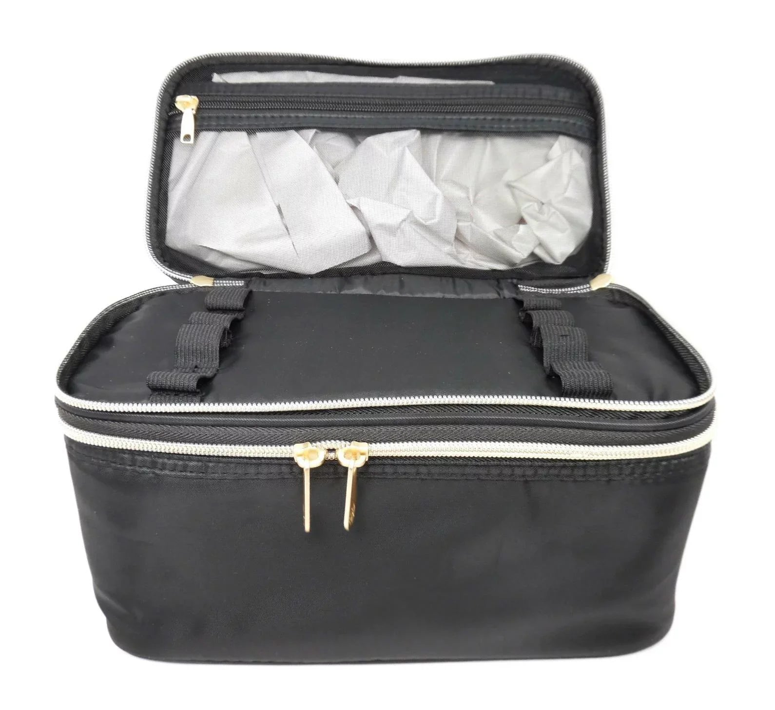 Sizeonia Kashuk Double Zip Train Case Makeup Bag - Black Black