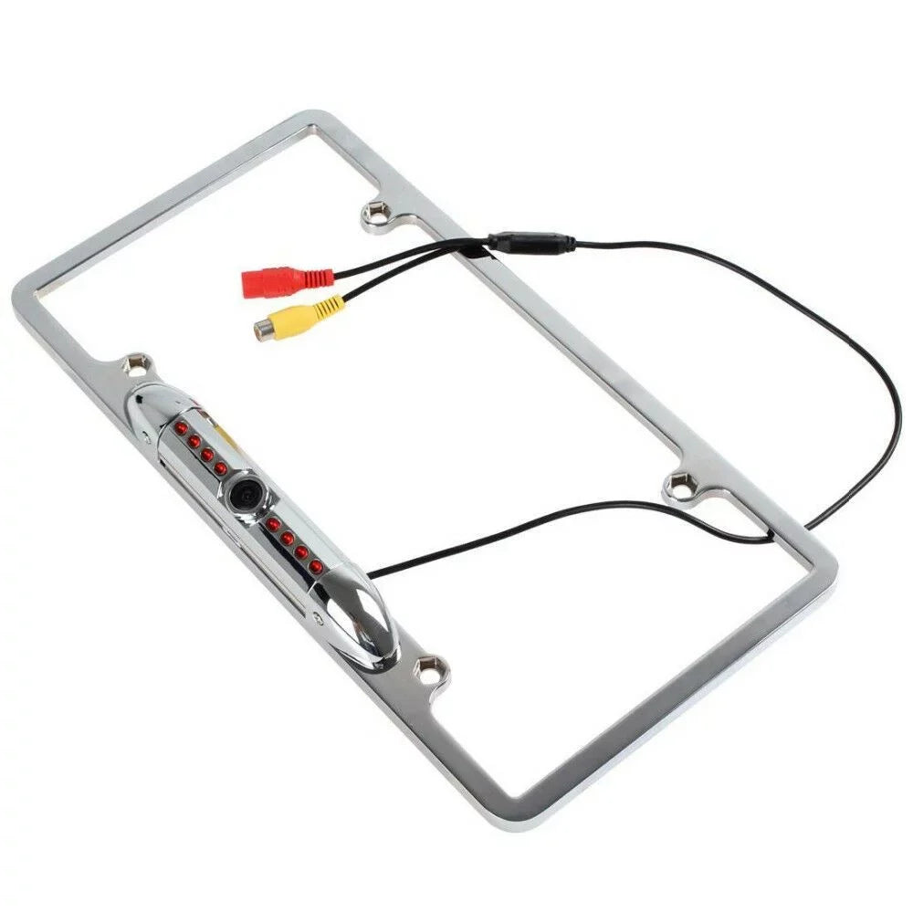 Car 170 License Plate Frame Rearview Reverse Backup Camera Kit Night Vision USize