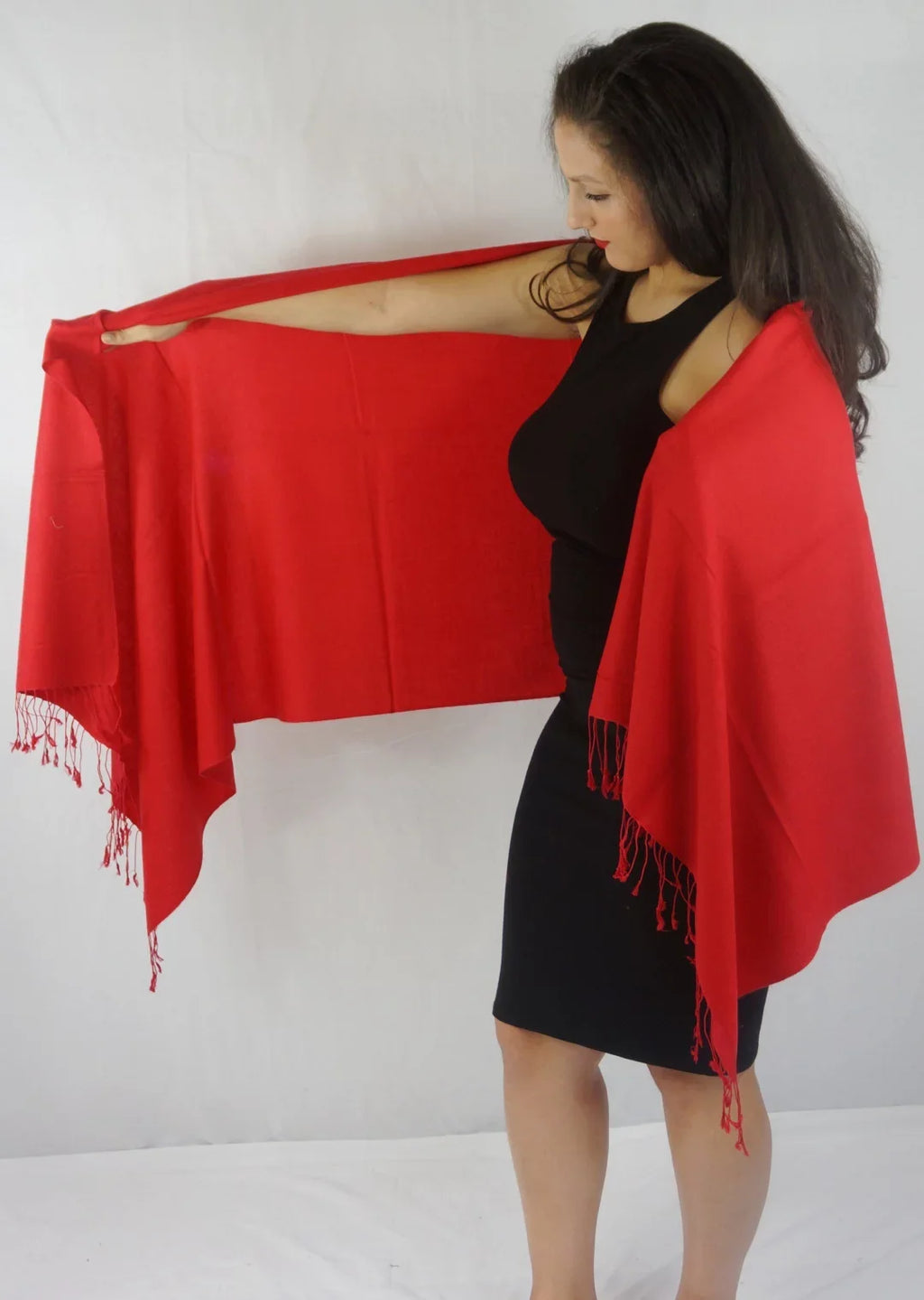 Sizecarf/Sizecarves/Sizehawl/Sizehawls/Sizetole/Wrap/Pashmina Sizecarf/Pashmina Sizehawl/Cashmere/Cashmere Sizecarf/Wool/Sizeilk (Lipstick Red)