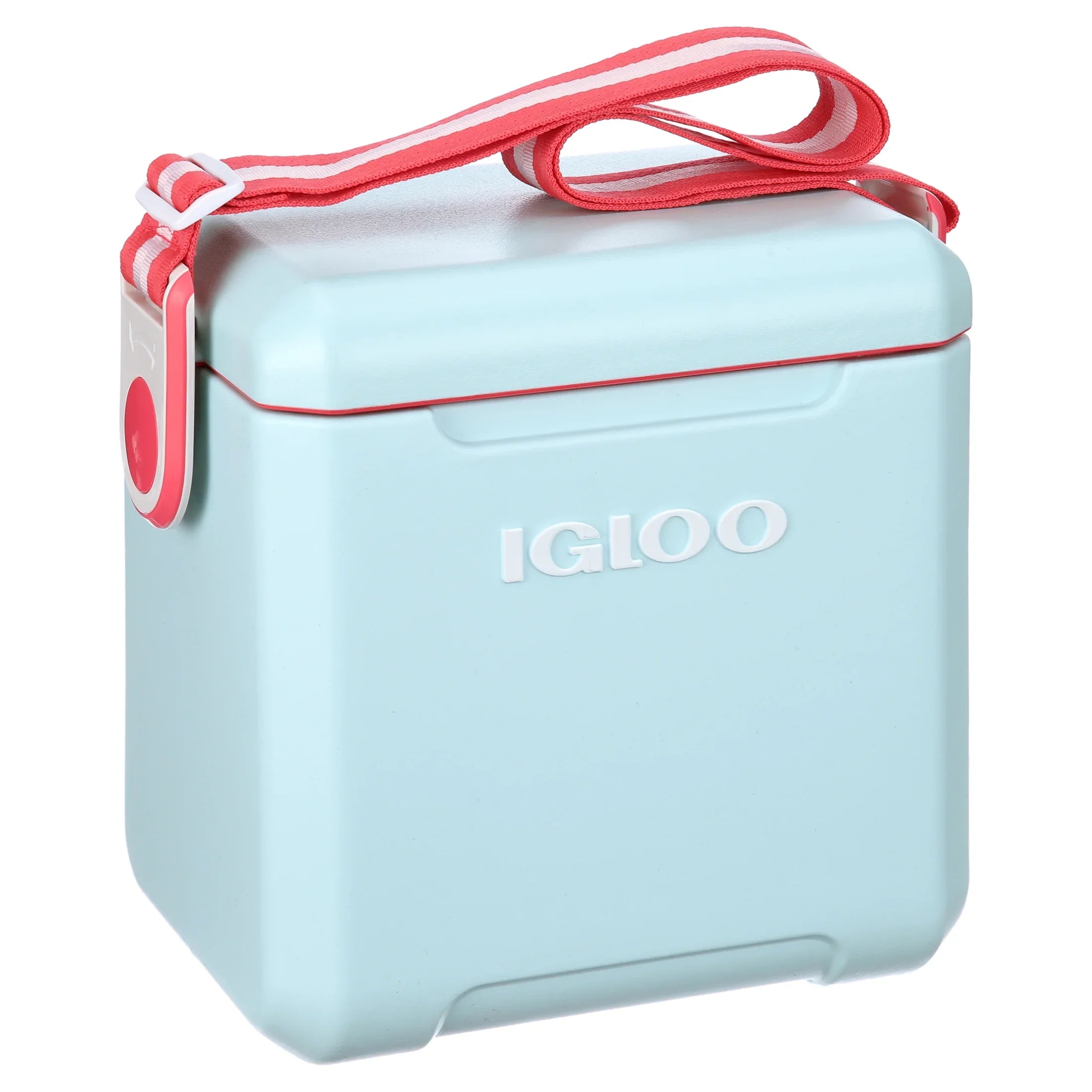 Igloo 11 Qt Tag-a-Long Hard Sizeided Cooler, Blue Aqua and Red