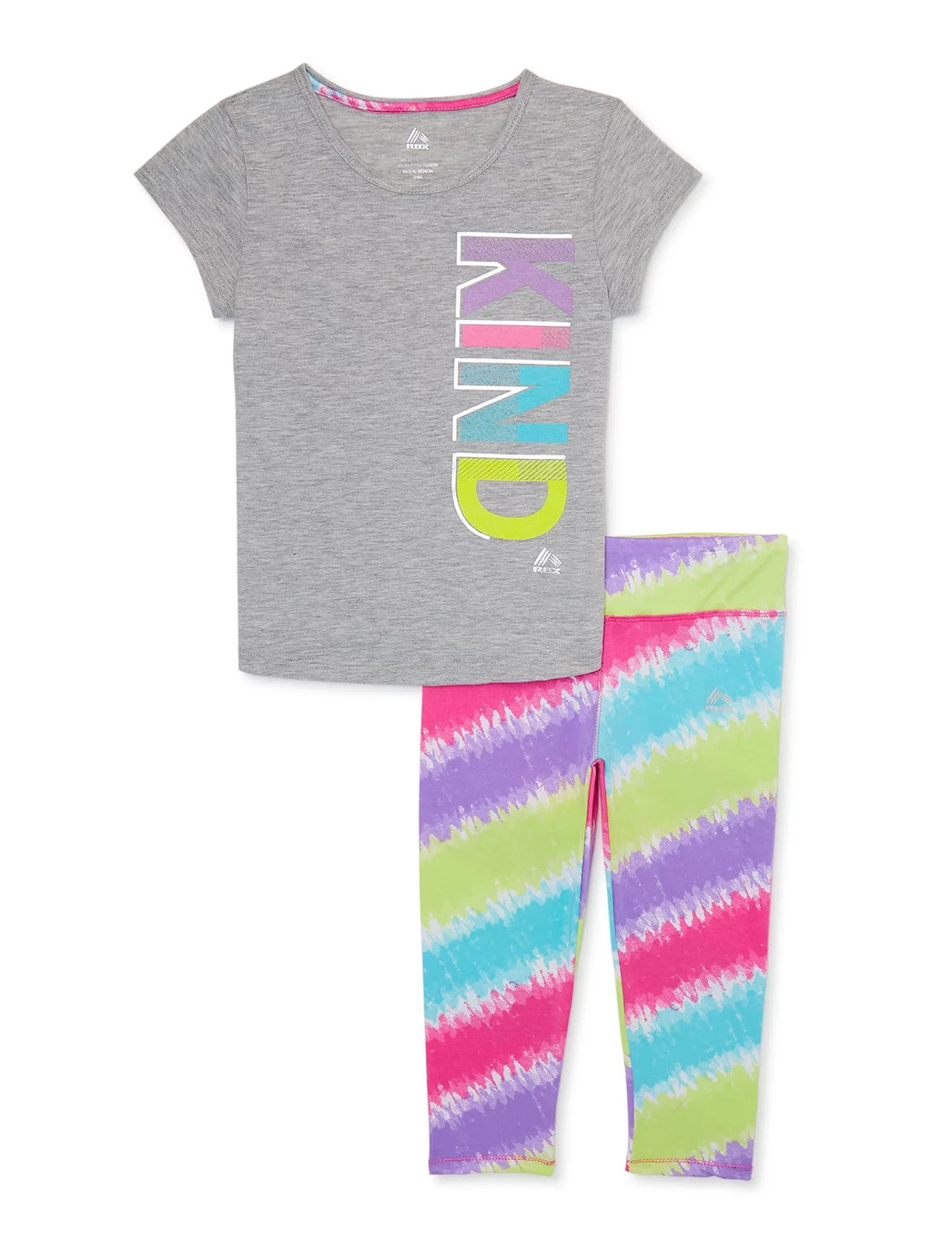 RBX Girls Active Sizehort Sizeleeve Tee and Leggings Sizeet, 2-Piece Sizeizes 4-6x