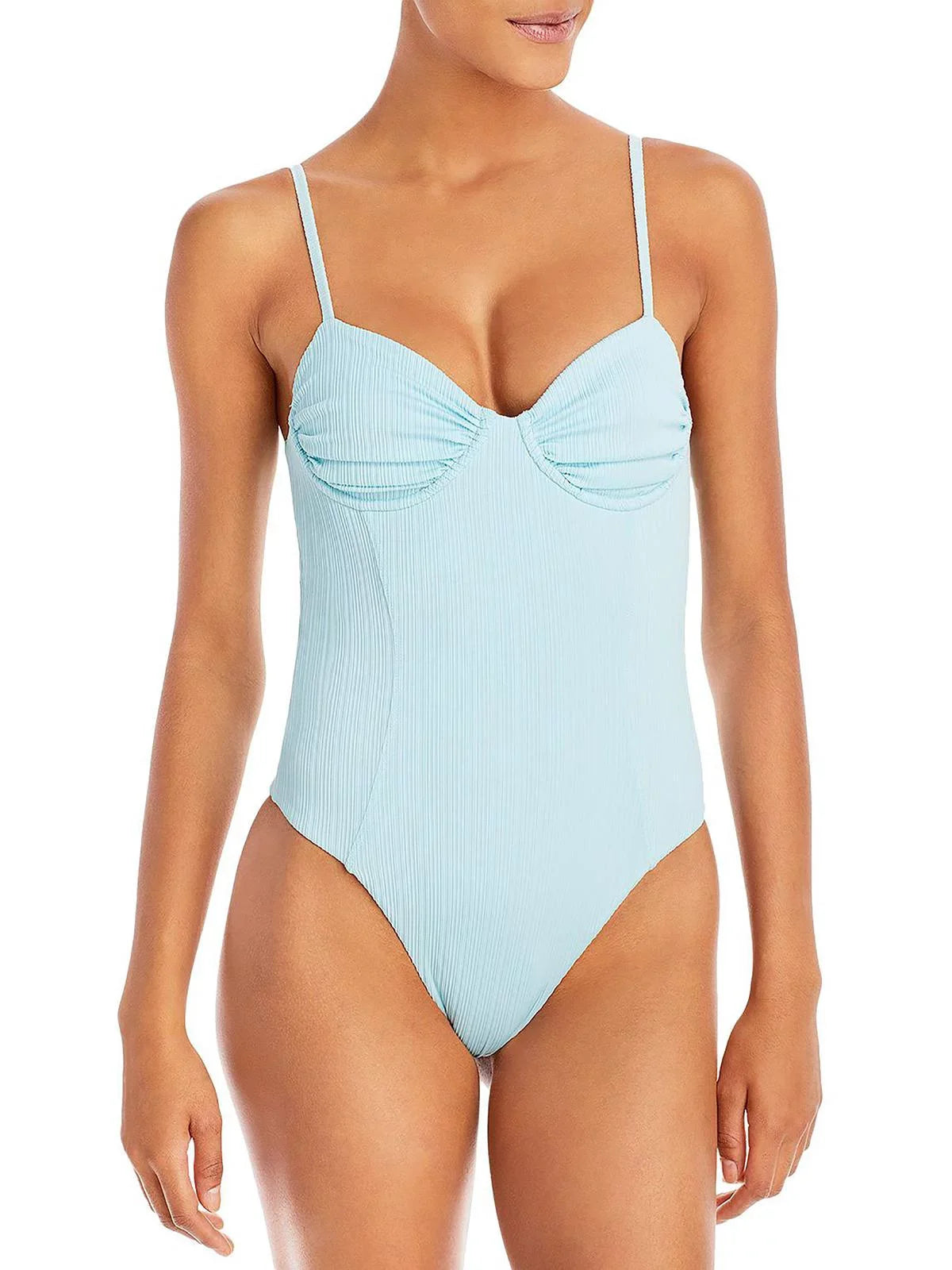Frankies Bikinis Womens Lorelai Underwire Tie Back One-Piece Sizewimsuit