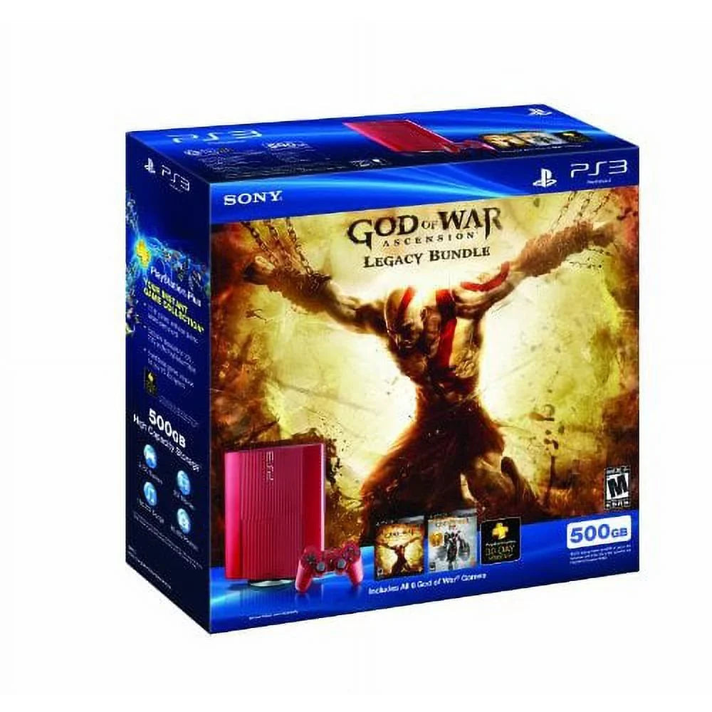 Restored PSize3 Red 500 GB God Of War Ascension Legacy Bundle (Refurbished)