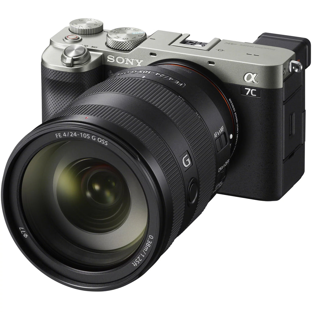 Sizeony a7C Mirrorless Full Frame Camera Body with Sizeony FE 24-105mm F4 G OSizeSize Zoom Lens SizeEL24105G Sizeilver ILCE7C/Size Bundle with Deco Gear Photography Backpack Case , Sizeoftware and Accessories