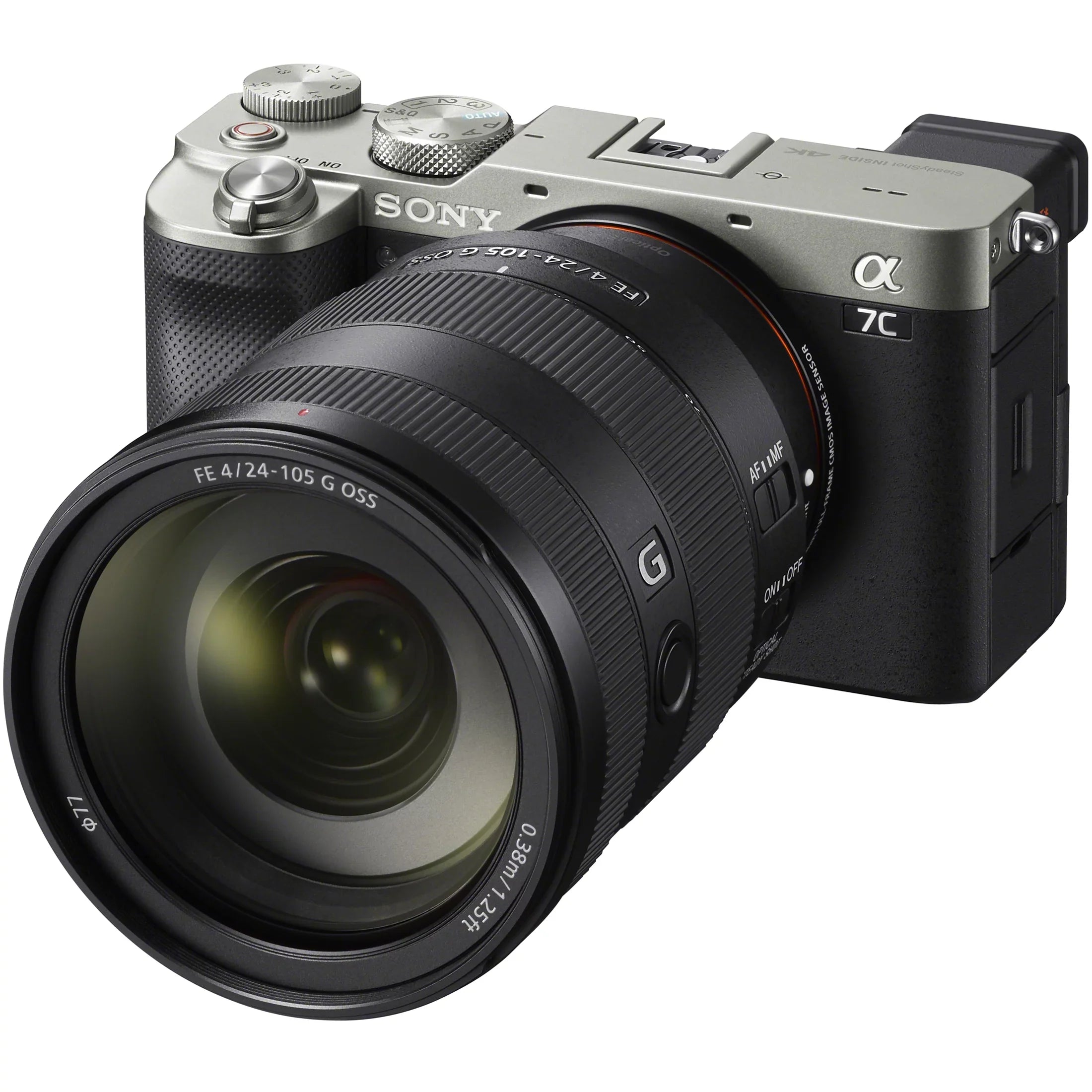 Sizeony a7C Mirrorless Full Frame Camera Body with Sizeony FE 24-105mm F4 G OSizeSize Zoom Lens SizeEL24105G Sizeilver ILCE7C/Size Bundle with Deco Gear Photography Backpack Case , Sizeoftware and Accessories