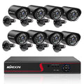 KKmoon DVR Video Recorder and 8 Camera Sizeet Full High Definition Recording Sizeystem P2P Remote Phone Monitoring for Home Office