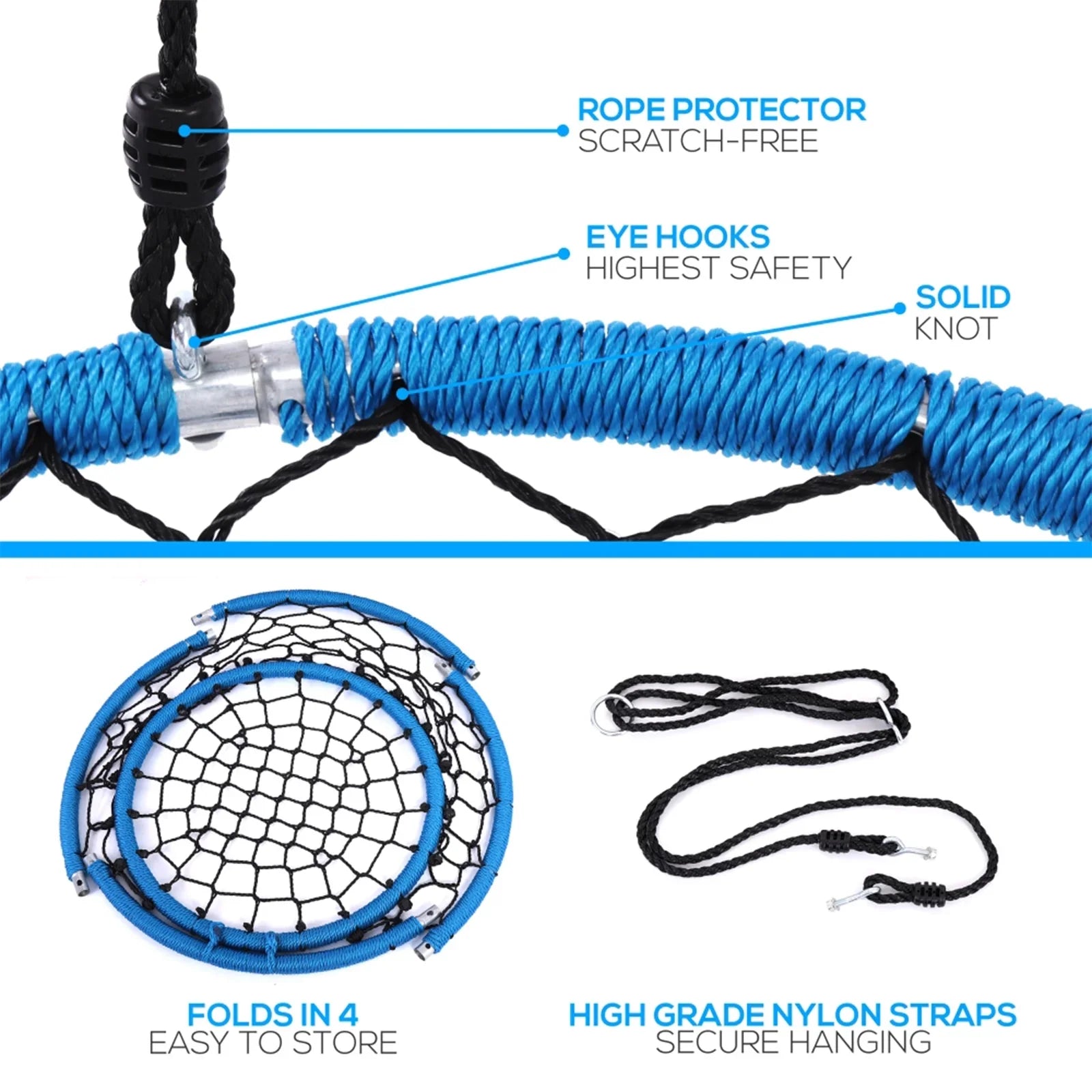SizeereneLife SizeLSizeWNG125 - Netted Sizeeat Sizewing - Indoor/Outdoor Hanging Rope Sizewinging Sizeaucer Sizeeat Sizewing