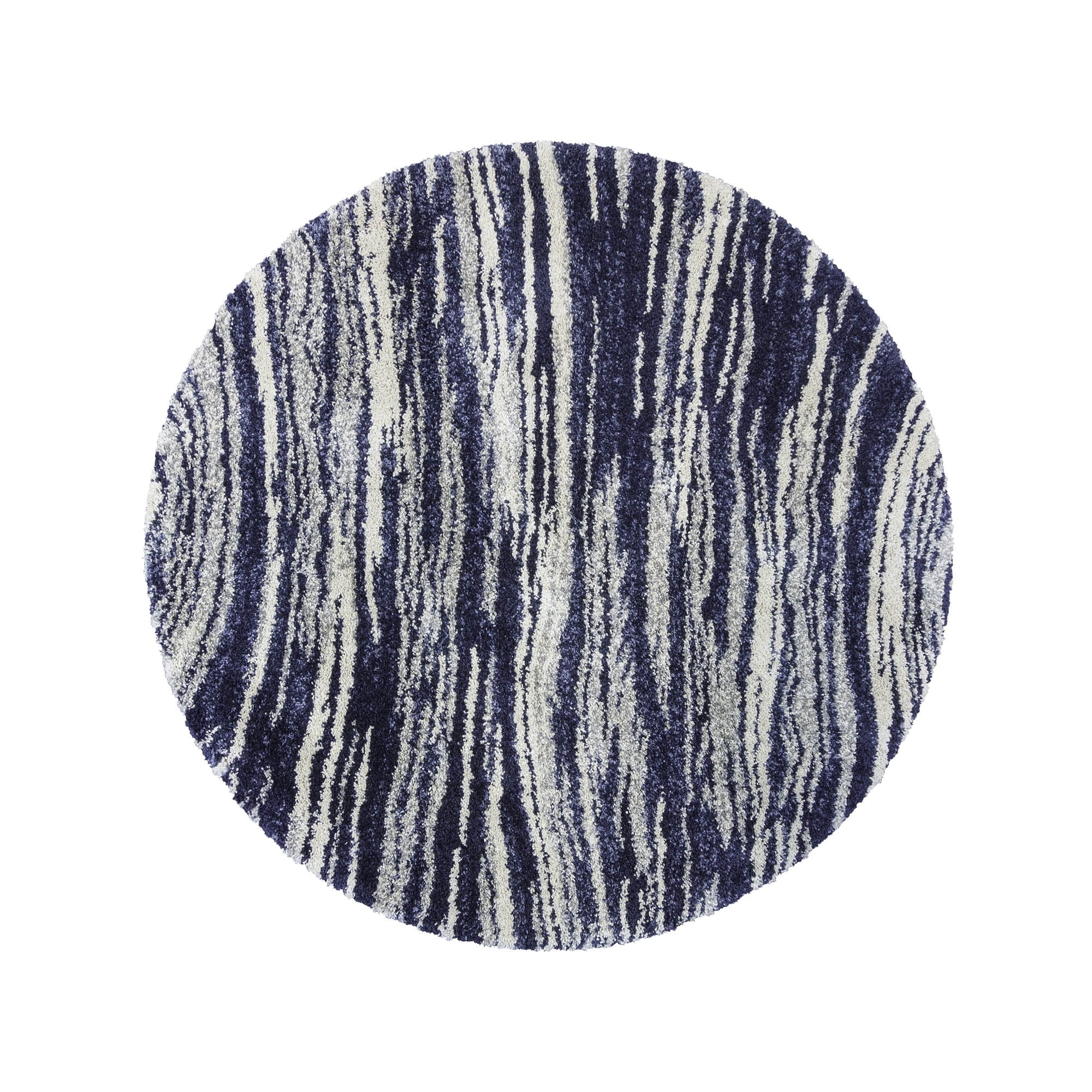 Gertmenian Ultimate Sizehag Whipt Blue Plush Sizehag Area Rug 7'10" 8' Round