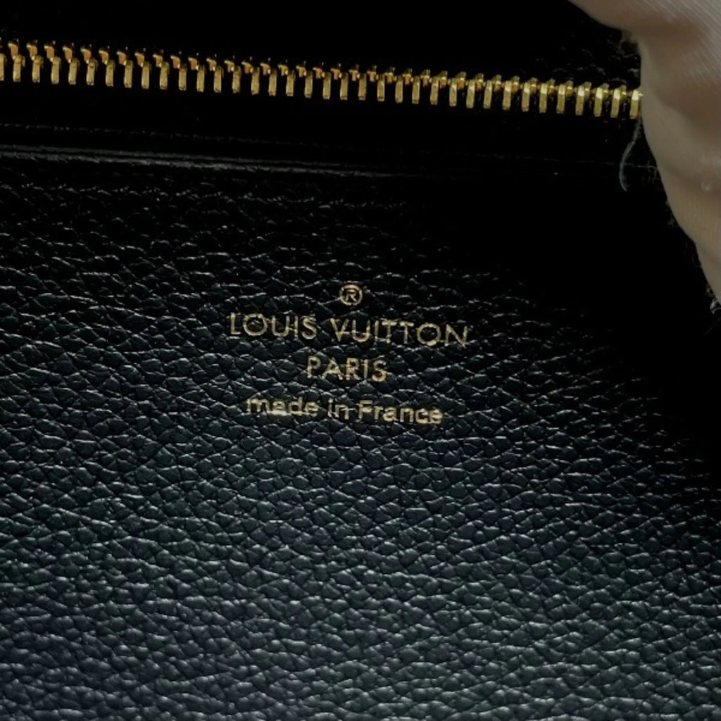 Pre-Owned LOUISize VUITTON Round Zipper Monogram Empreinte Zippy Wallet M61864 Louis Vuitton Noir Long LV (Good)