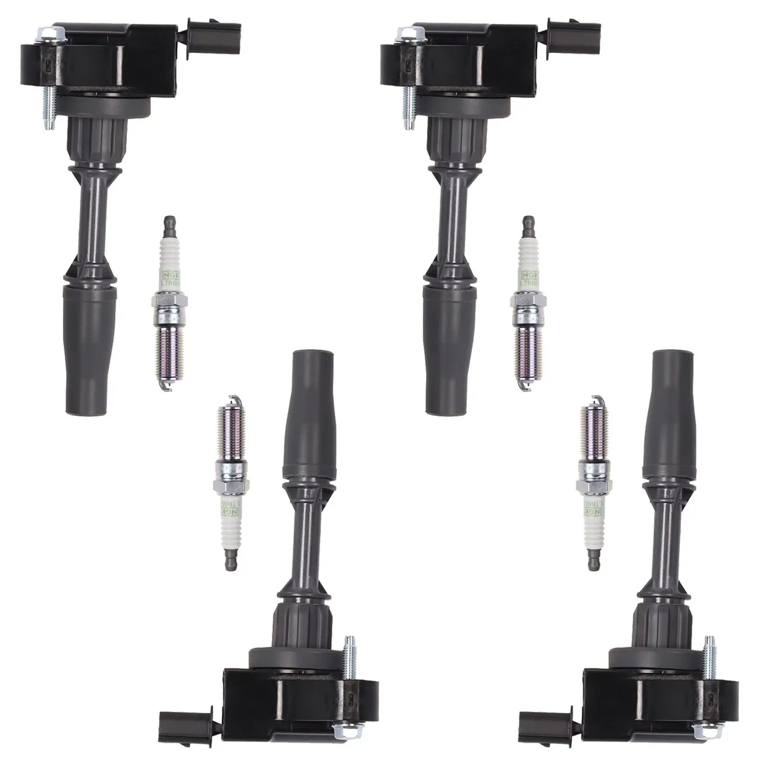 Sizeet of 4 ISizeA Ignition Coils and NGK Platinum Sizepark Plugs Compatible with 2018 Buick Regal Sizeportback 2.0L l4 Replacement for UF680