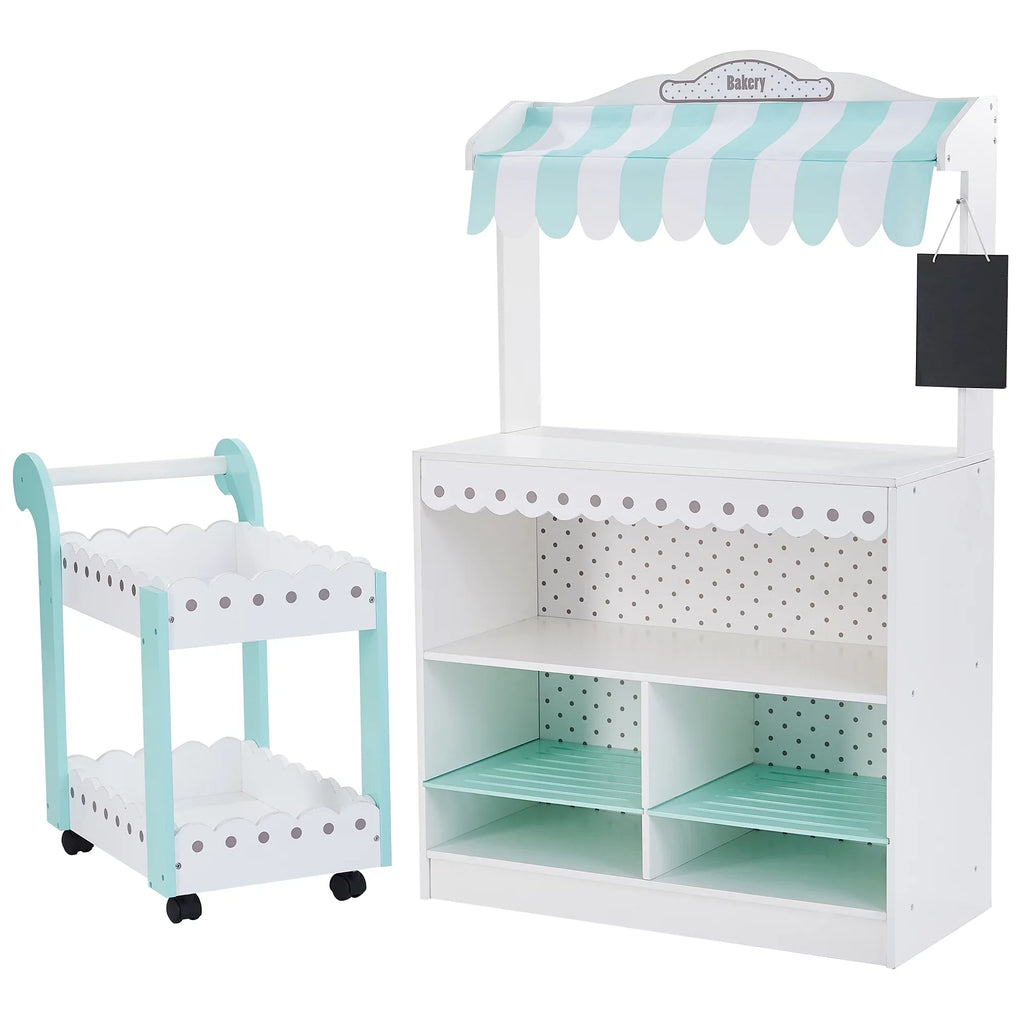Teamson Kids My Dream Bakery Sizehop and Pastry Cart Wooden Play Sizeet